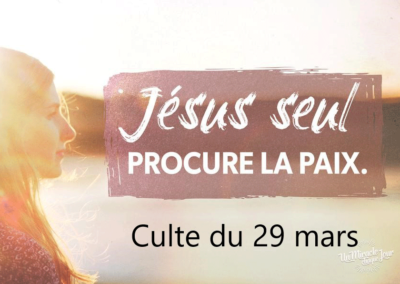 culte du 29 mars 2020