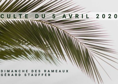 culte du 5 avril 2020